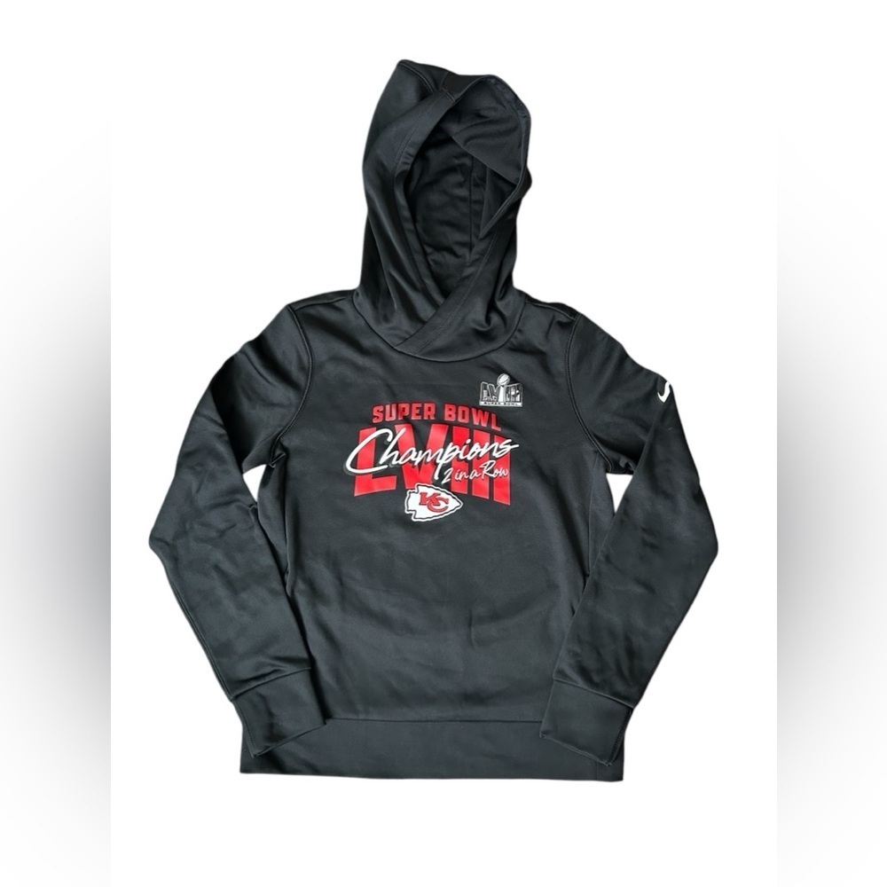 Nike Kansas City Chiefs 2 in a Row Super Bowl LVIII NWOT Hoodie size small
